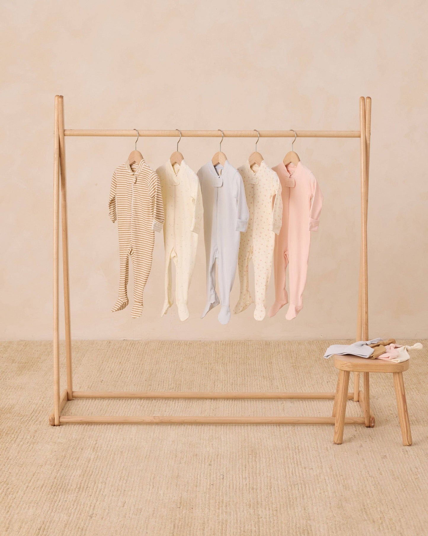 Zip Longsleeve Sleeper Footie || Honey Stripe