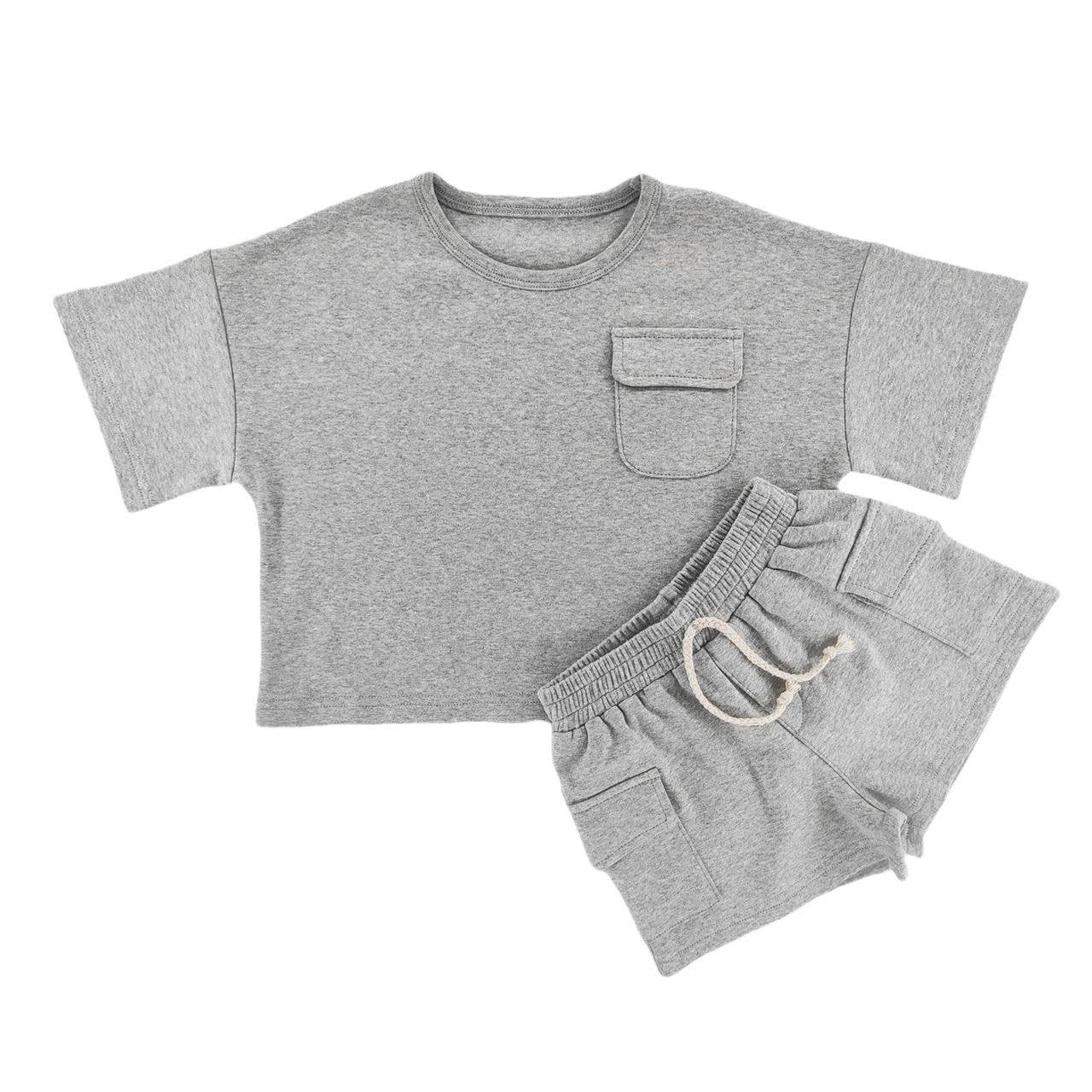 Stone Slouchy Cargo Set