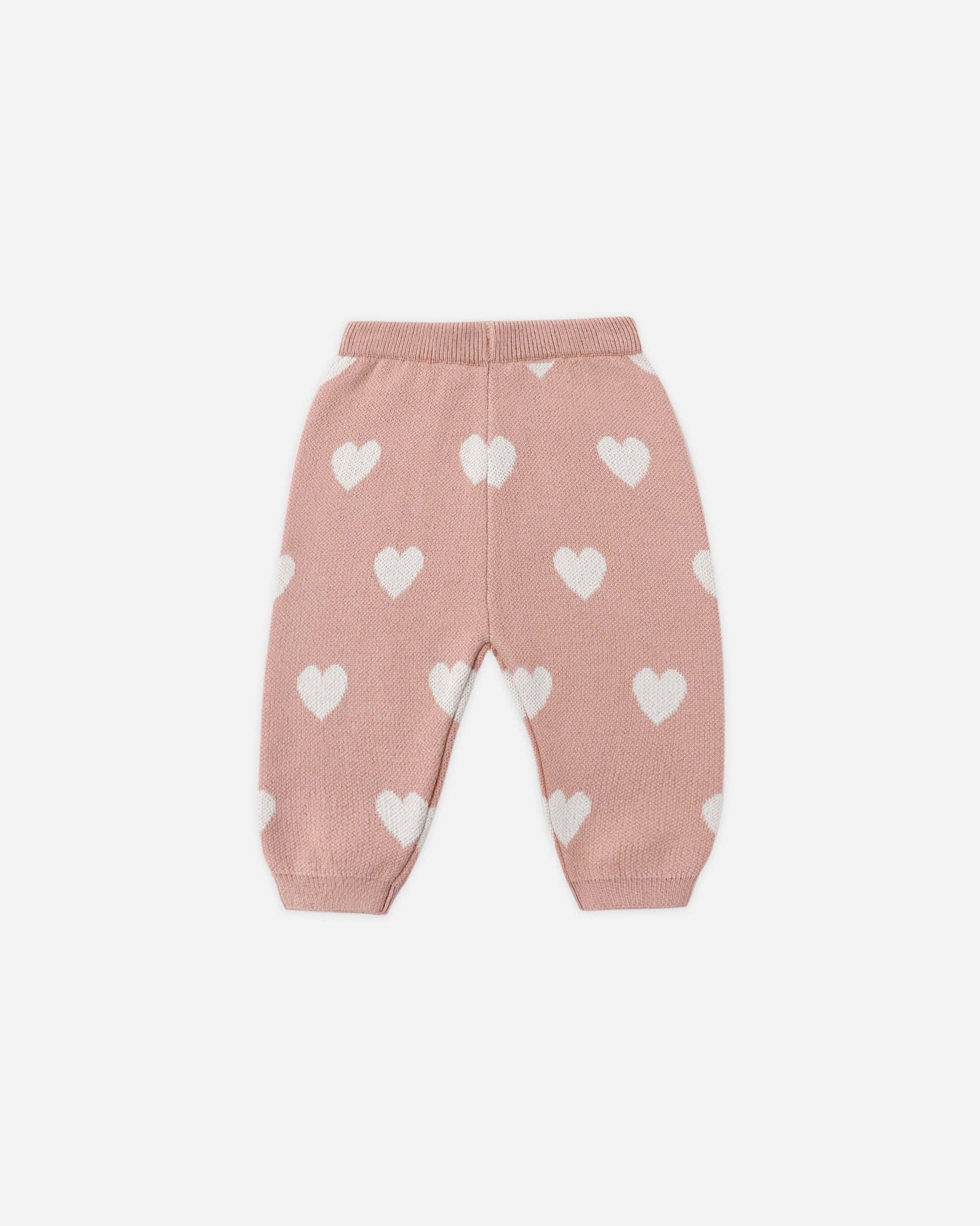 Heart Knit Pants || Pink