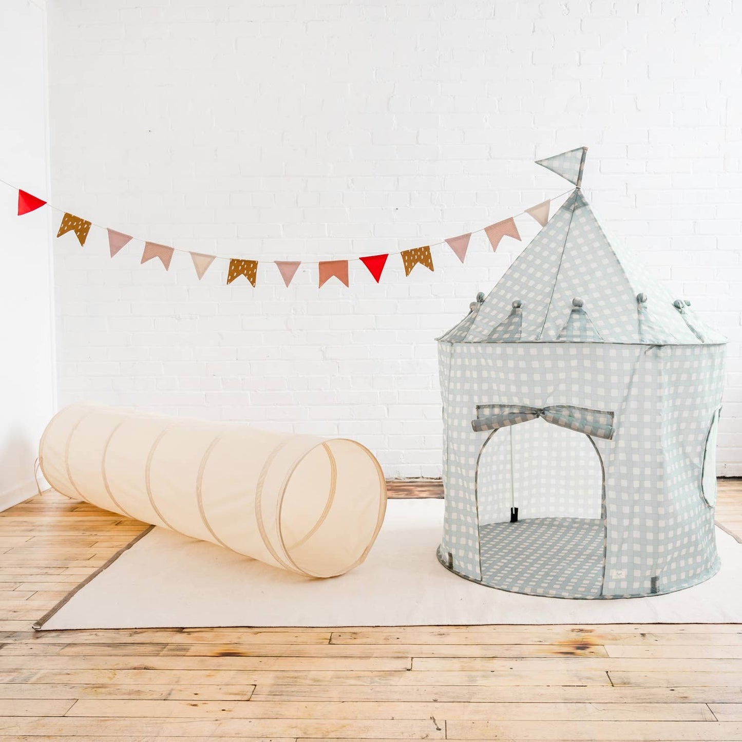 3 Sprouts Kids Play Tunnel with Eco-Friendly Recycled Fabric