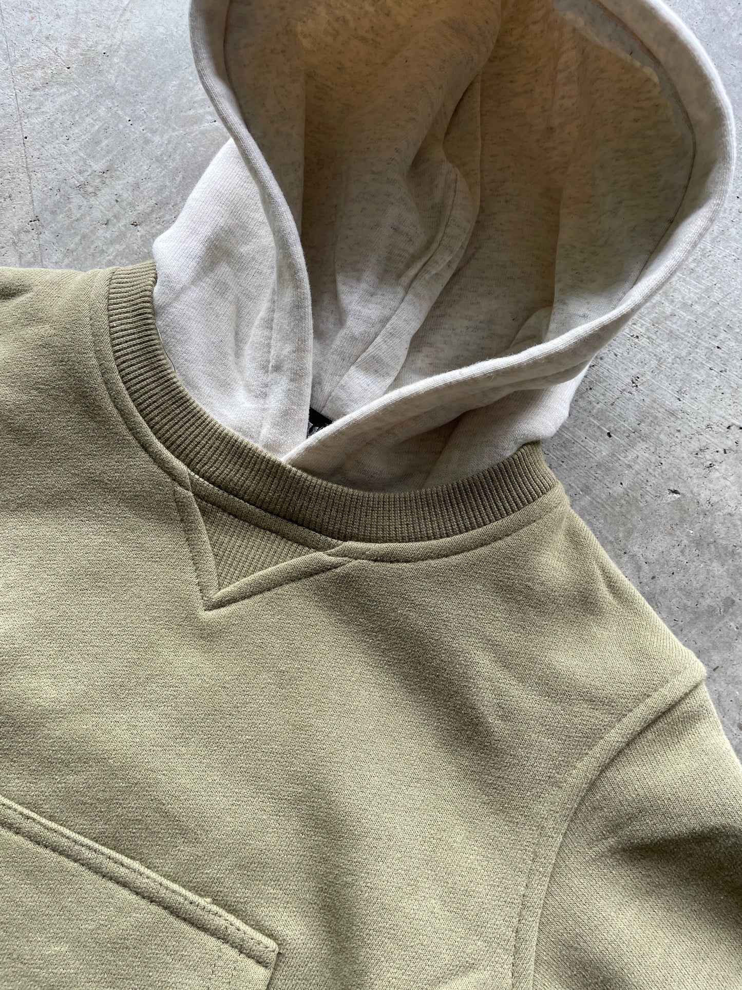 Toddler Sage Green Crew-Neck Hoodie