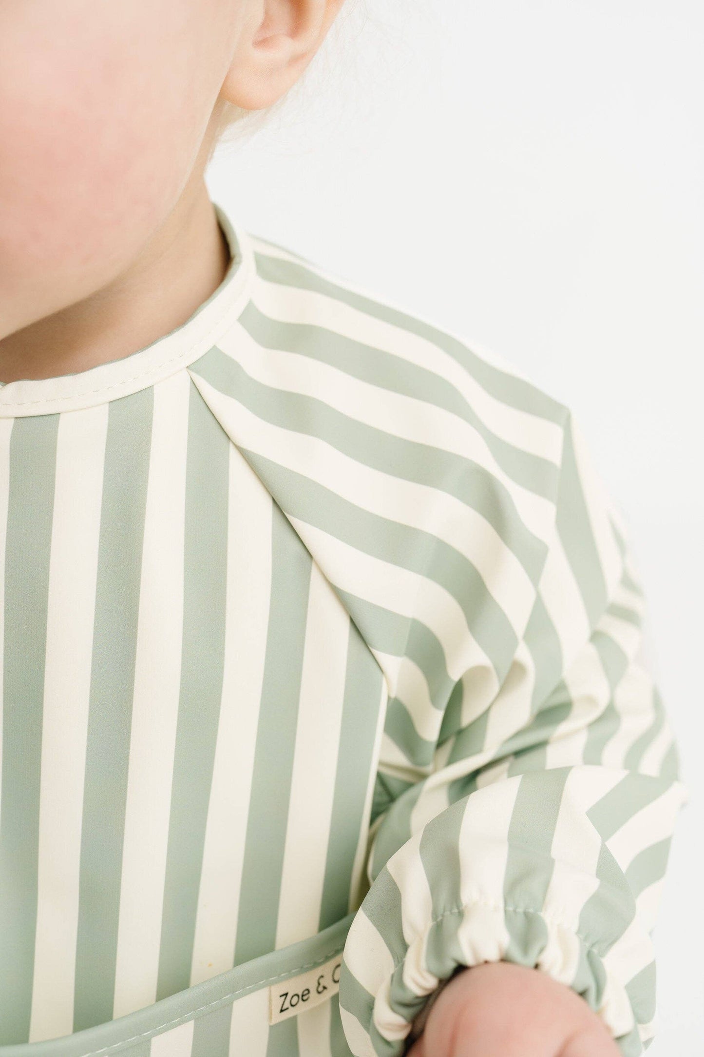 Minty Stripe Bib