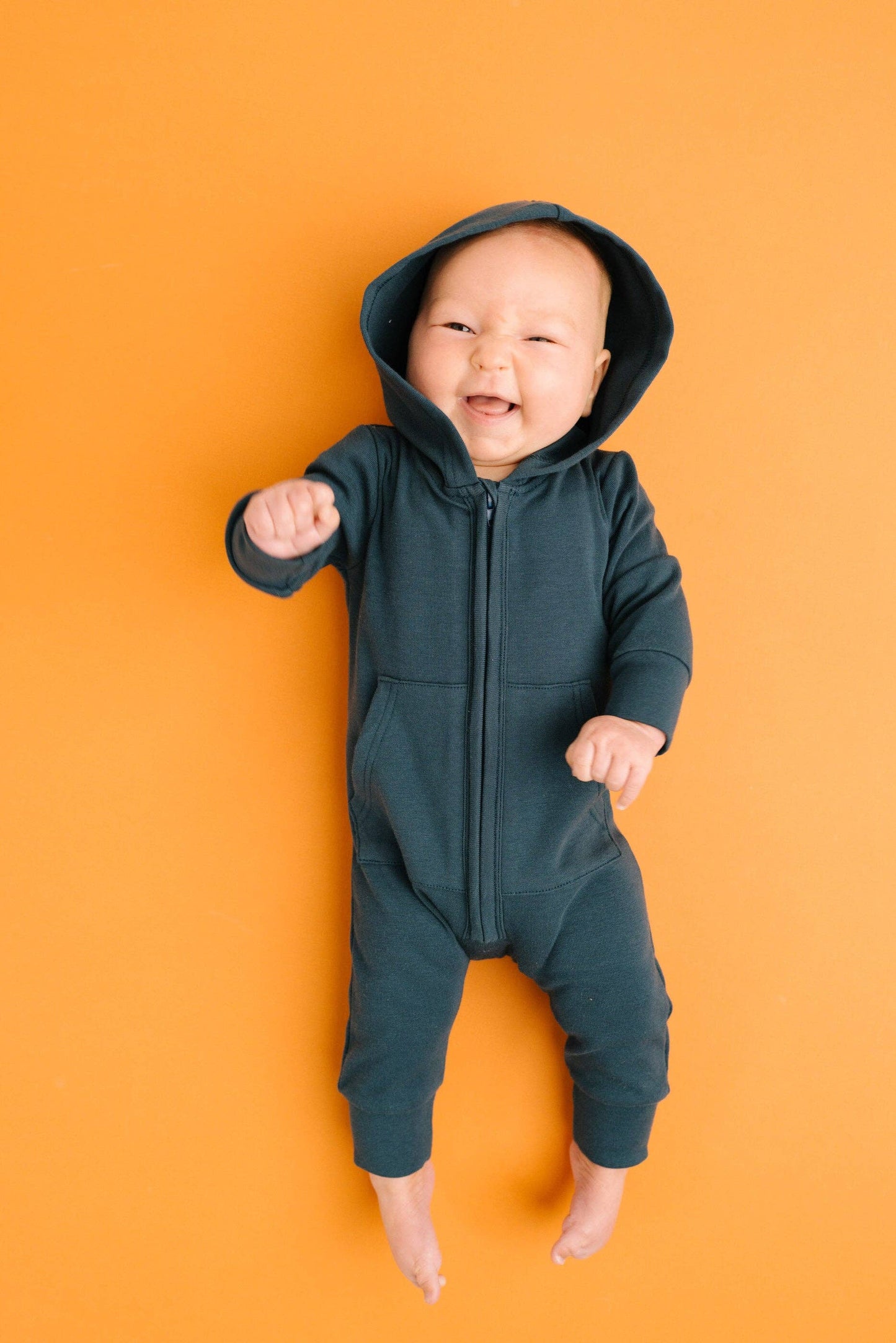 Navy Hoodie Jumpsuit