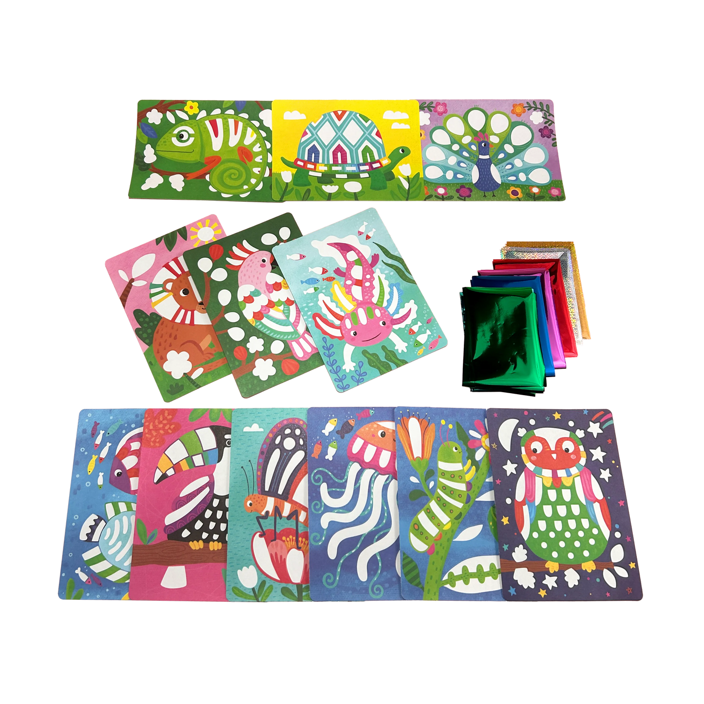 Foil-tastic: Foil Art & Coloring Fun - Awesome Animals (36 P