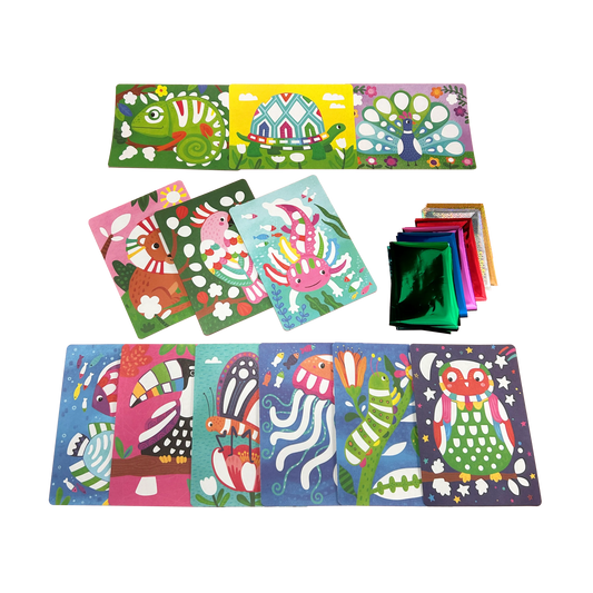 Foil-tastic: Foil Art & Coloring Fun - Awesome Animals (36 P