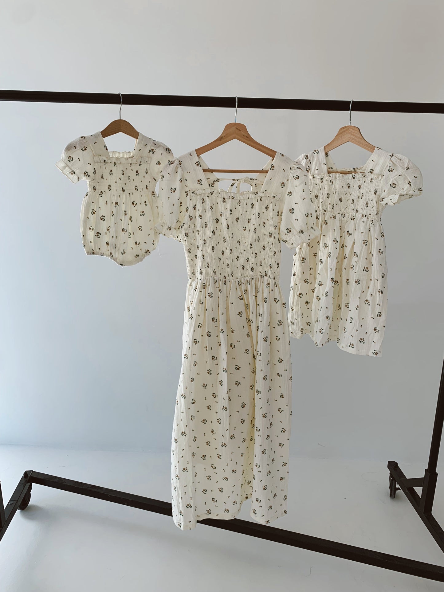 Garden Days | Ivory Floral Muslin Dress