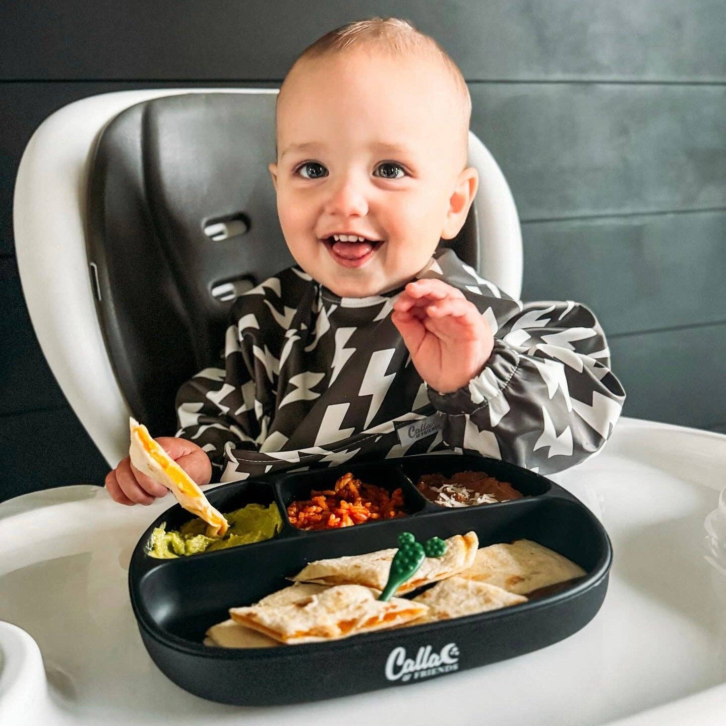 The Grayson Long Sleeve Bib - Lightning Bolts