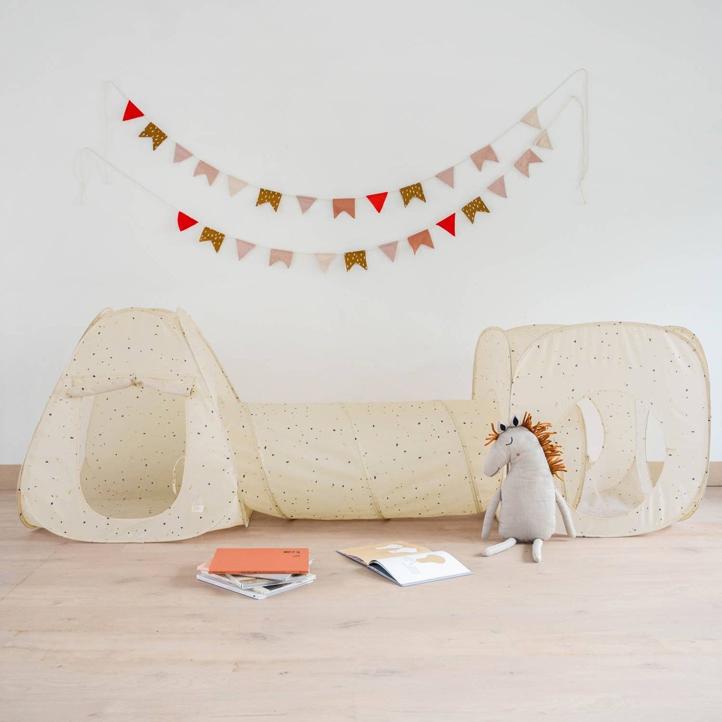 Kids 3-in-1 Play Tent & Tunnel Set with Recycled Fabric