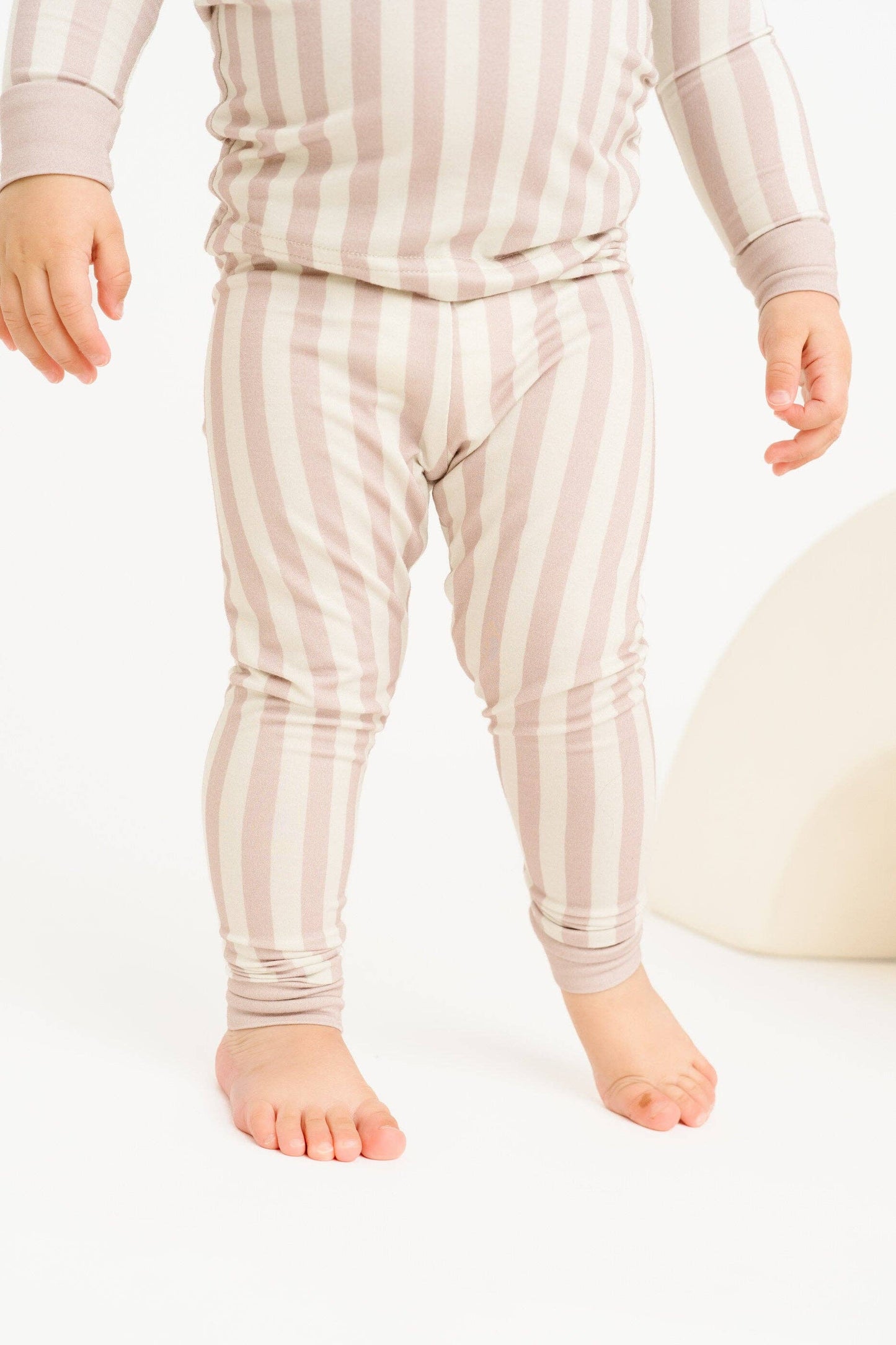 Blush Stripe Bamboo Set