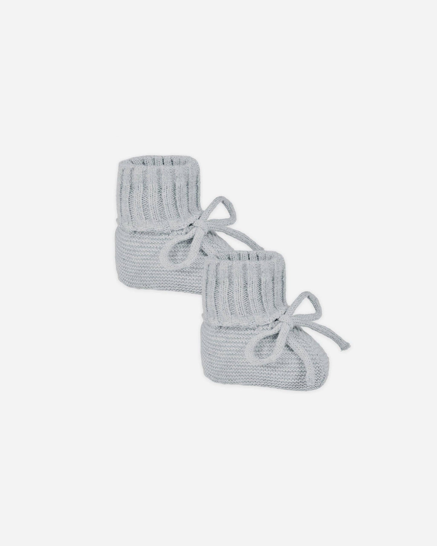 Knit Booties || Heathered Dusty Blue