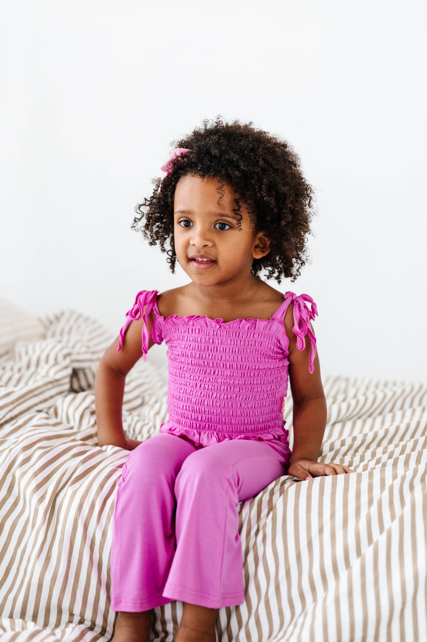 Smocked Tank Set-Pink