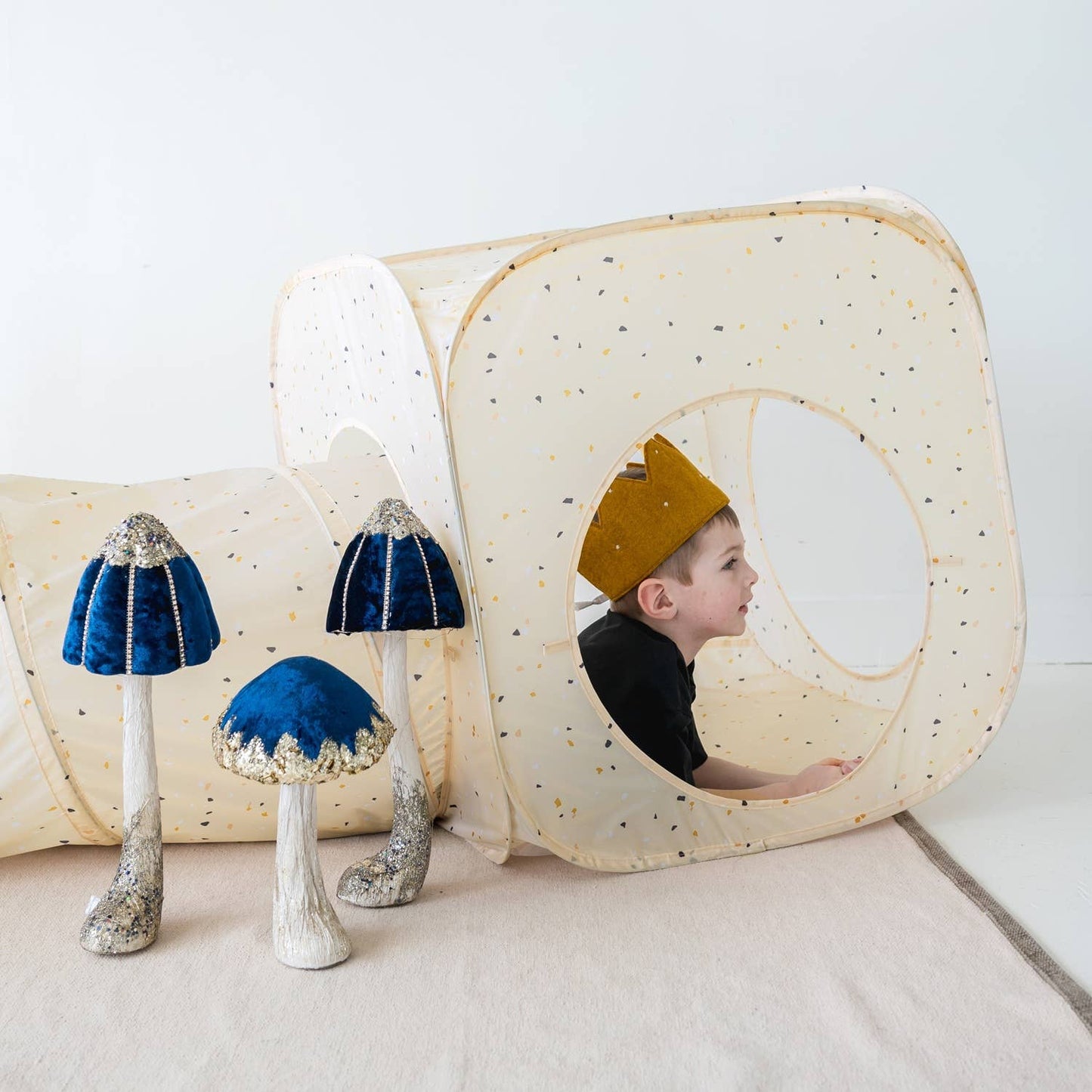 Kids 3-in-1 Play Tent & Tunnel Set with Recycled Fabric