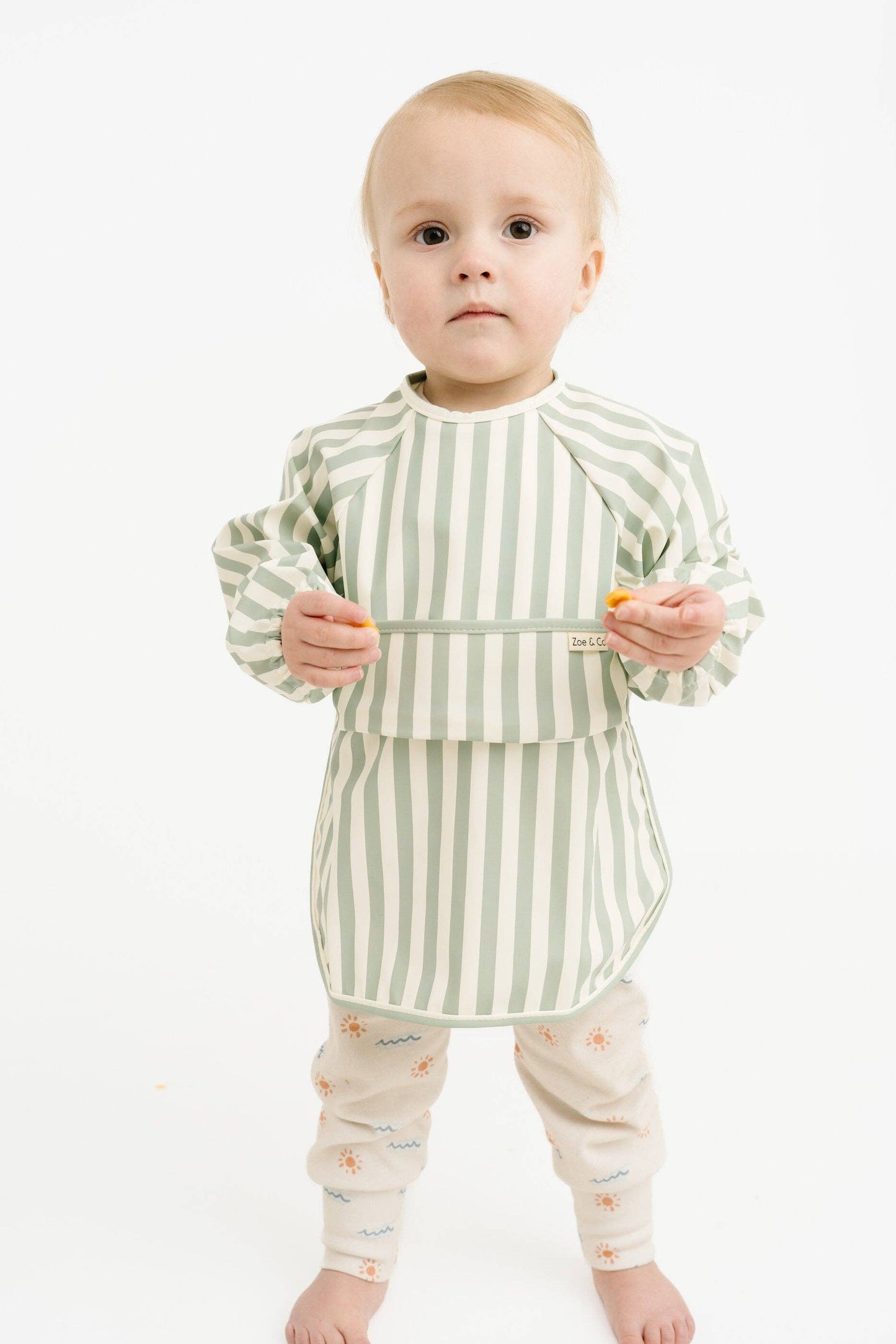 Minty Stripe Bib