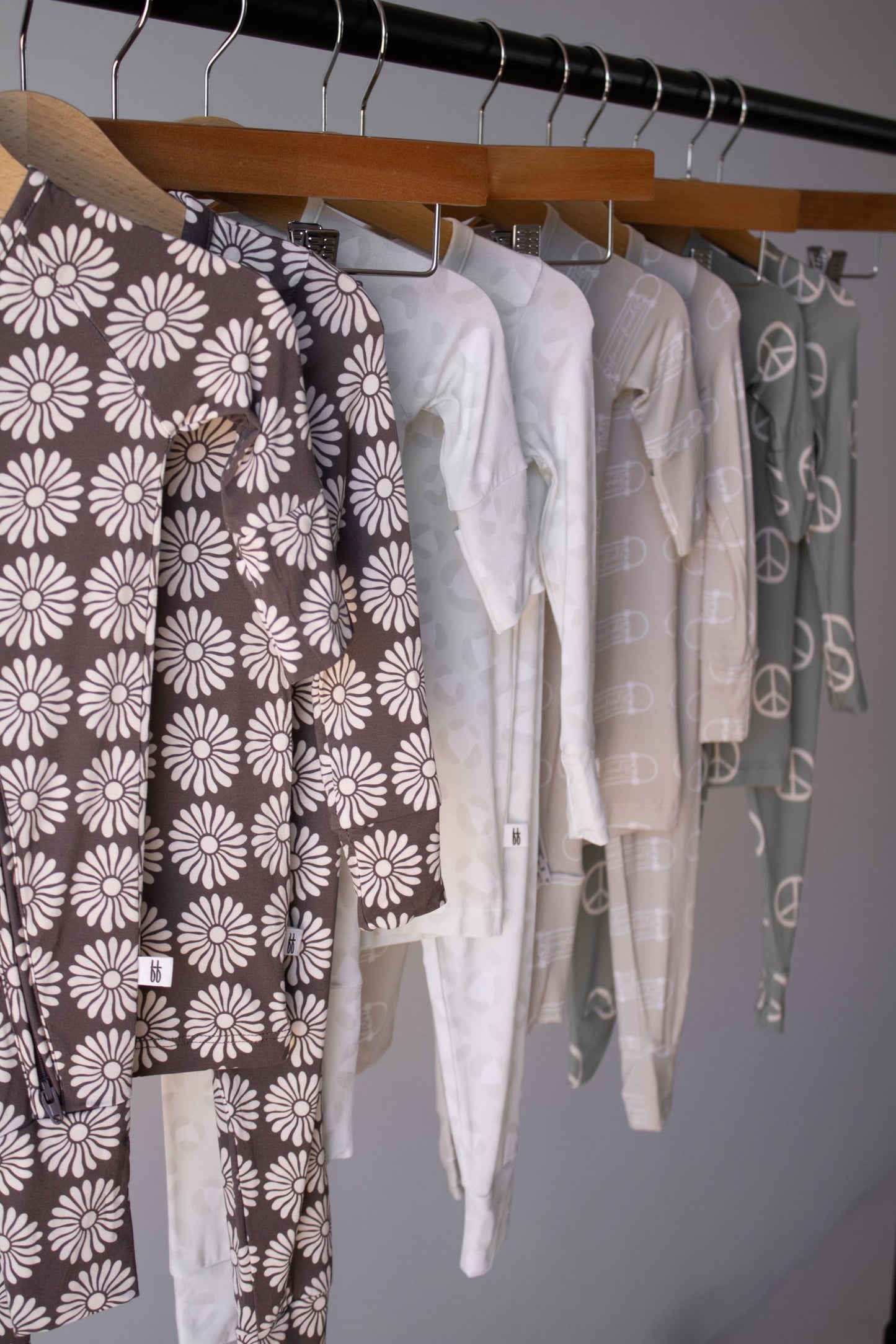 Bamboo Zip Pajamas | Retro Floral