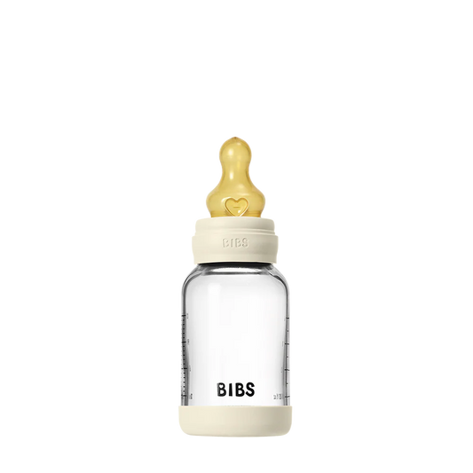 Baby Glass Bottle Set 4oz Latex - Ivory