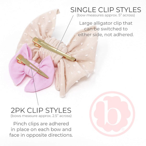 2PK BABY FAB CLIPS: tropical peach