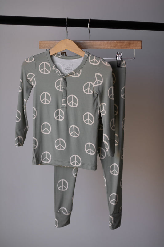 Bamboo Two Piece Pajamas | Peace