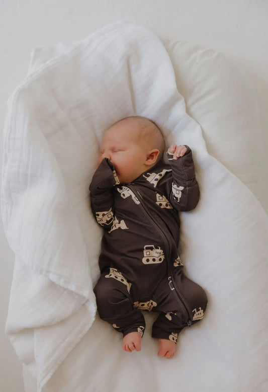 Bamboo Zip Pajamas | Bulldozer