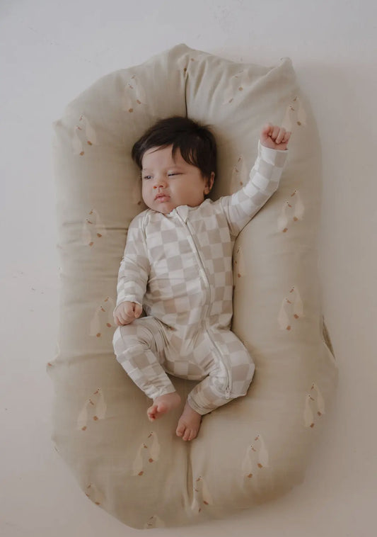 Bamboo Zip Pajamas | Checkerboard