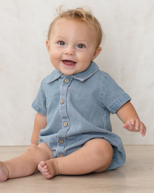 Matteo Romper || Chambray