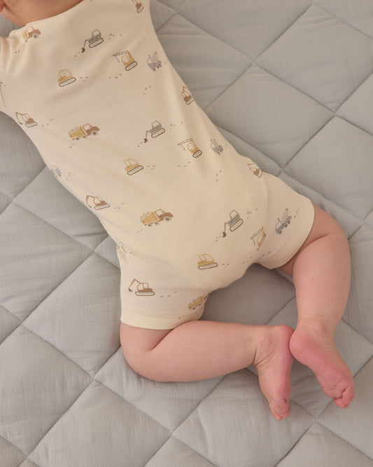 Zip Short Sleeve Sleeper || Construction Trucks
