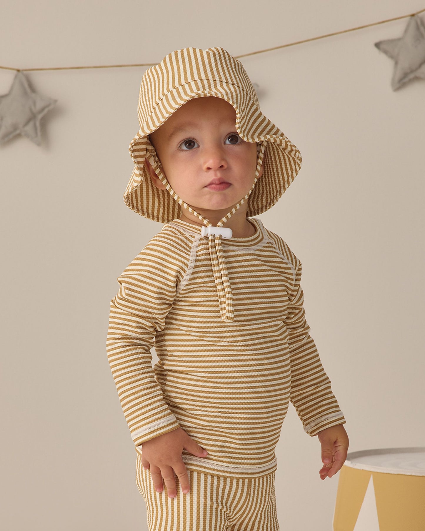 Finn Rashguard + Short Set || Honey Stripe Small