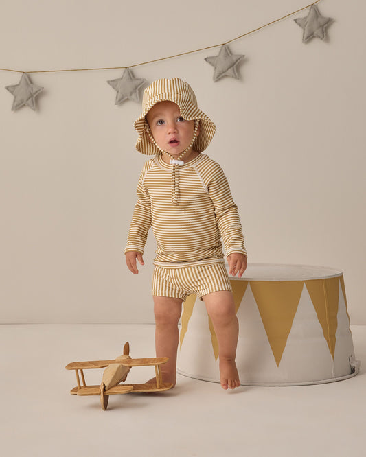 Finn Rashguard + Short Set || Honey Stripe Small