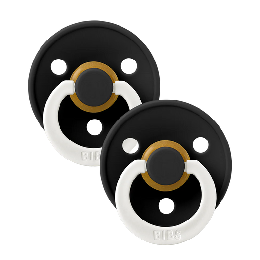 BIBS Colour 2 PACK Black GLOW/Black
