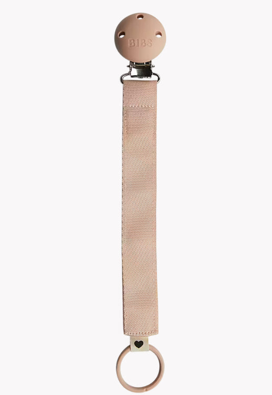 BIBS Pacifier Clip - Ribbon Blush