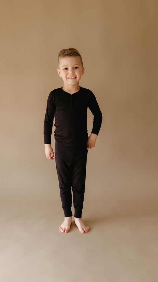 Bamboo Two Piece Pajama | Black