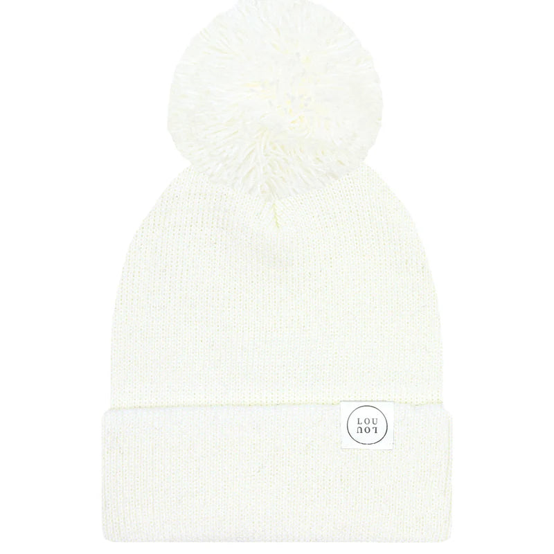 Lou Lou Beanie With Pom-Ivory