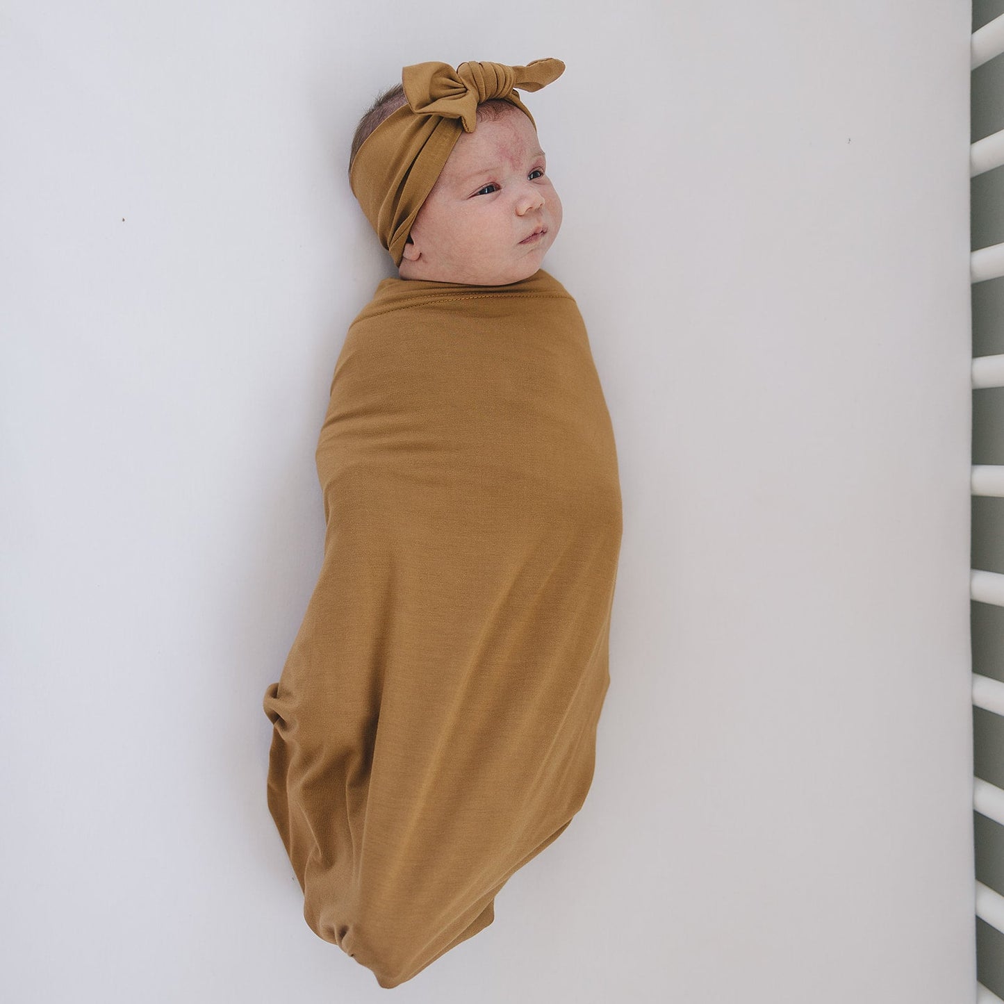 Mustard Bamboo Stretch Swaddle