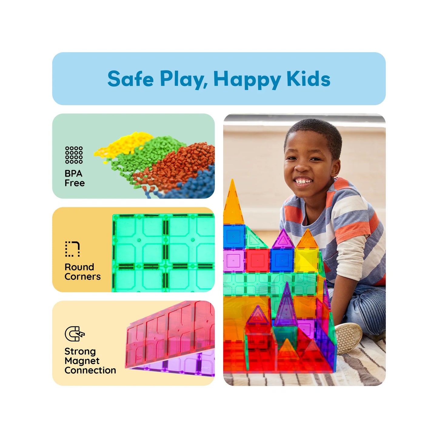 Picasso Tiles - Large Stabilizer Combo  Magnetic Tiles Building Set
