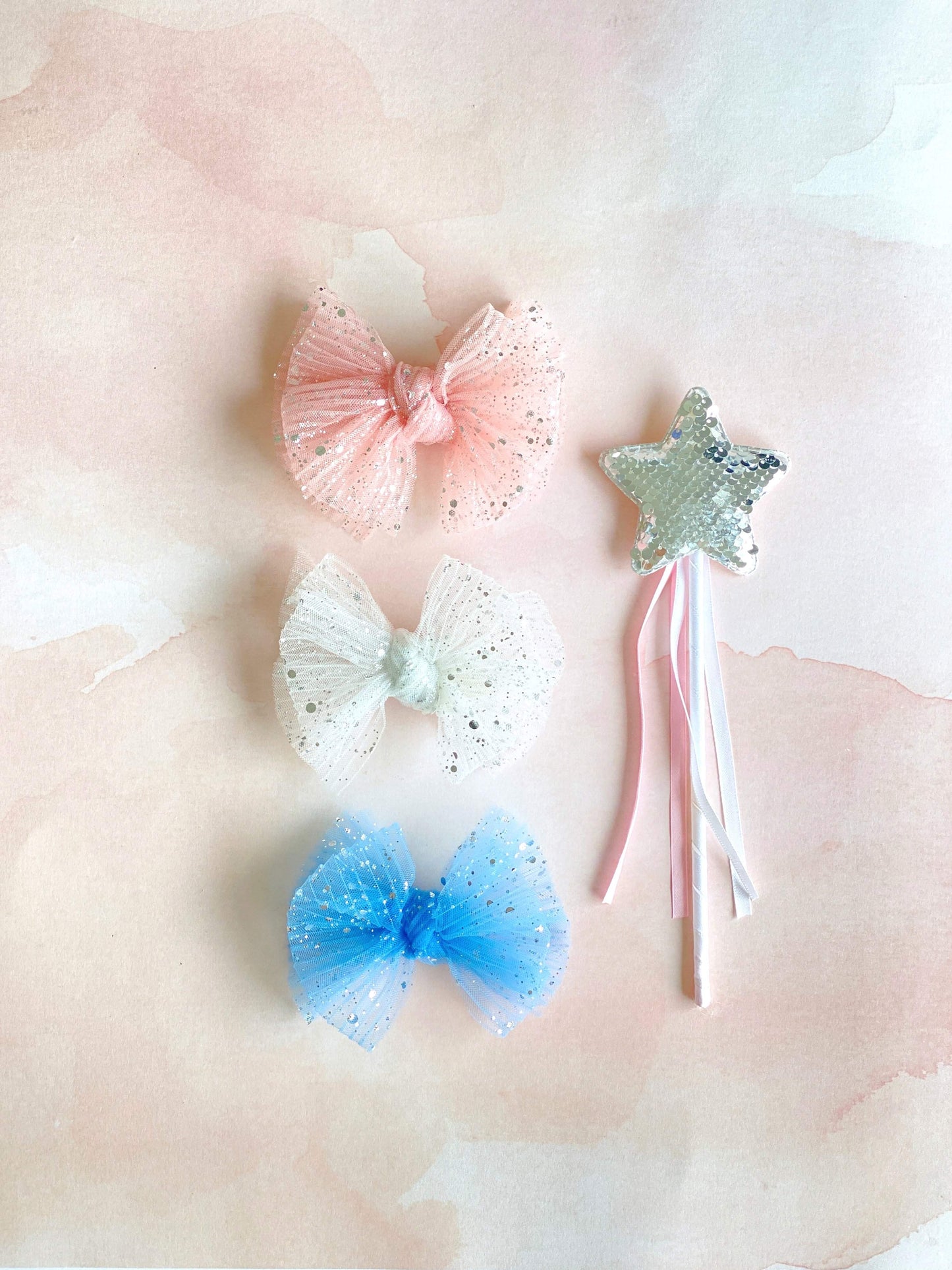 2pk TULLE BABY FAB® CLIPS: princess pink