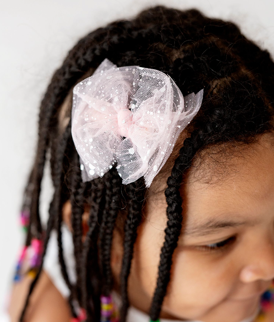 2pk TULLE BABY FAB® CLIPS: princess pink