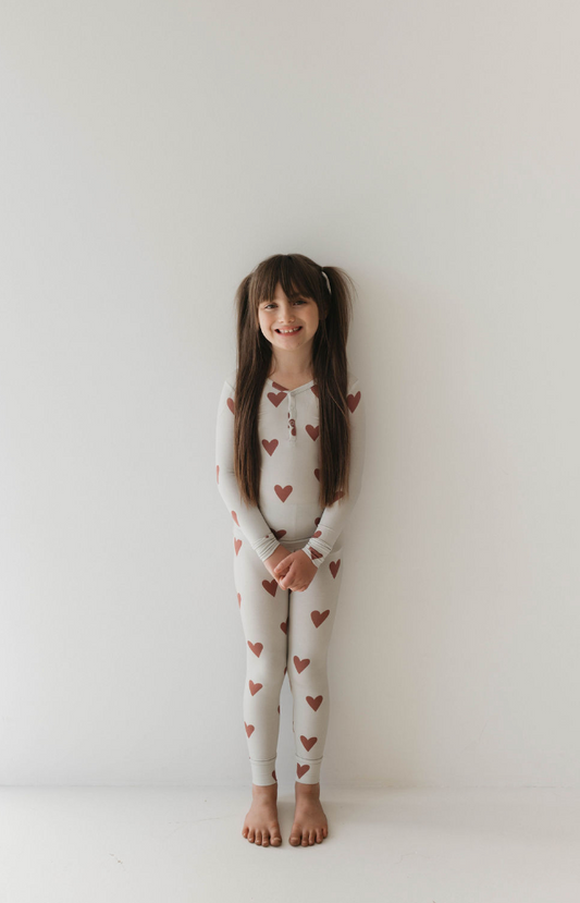 Bamboo Two Piece Pajama | Queen Of Hearts | Paisley’s Hand Drawn Print