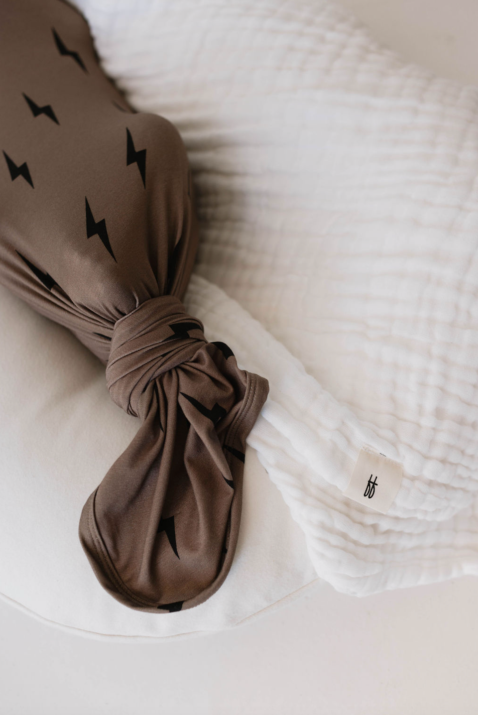 Infant Swaddle | Brown & Black Bolt