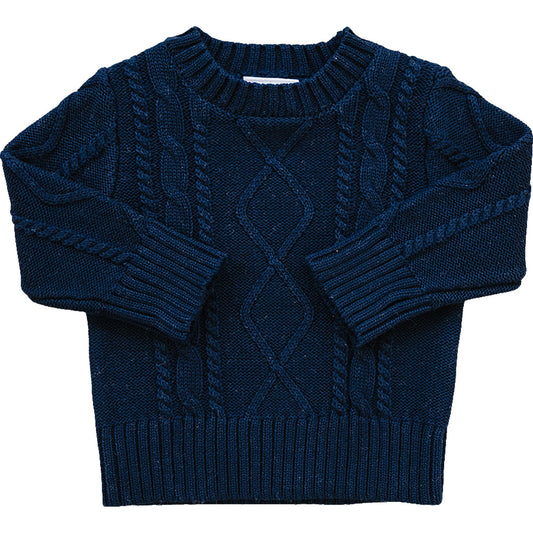 Navy Cable Knit Sweater