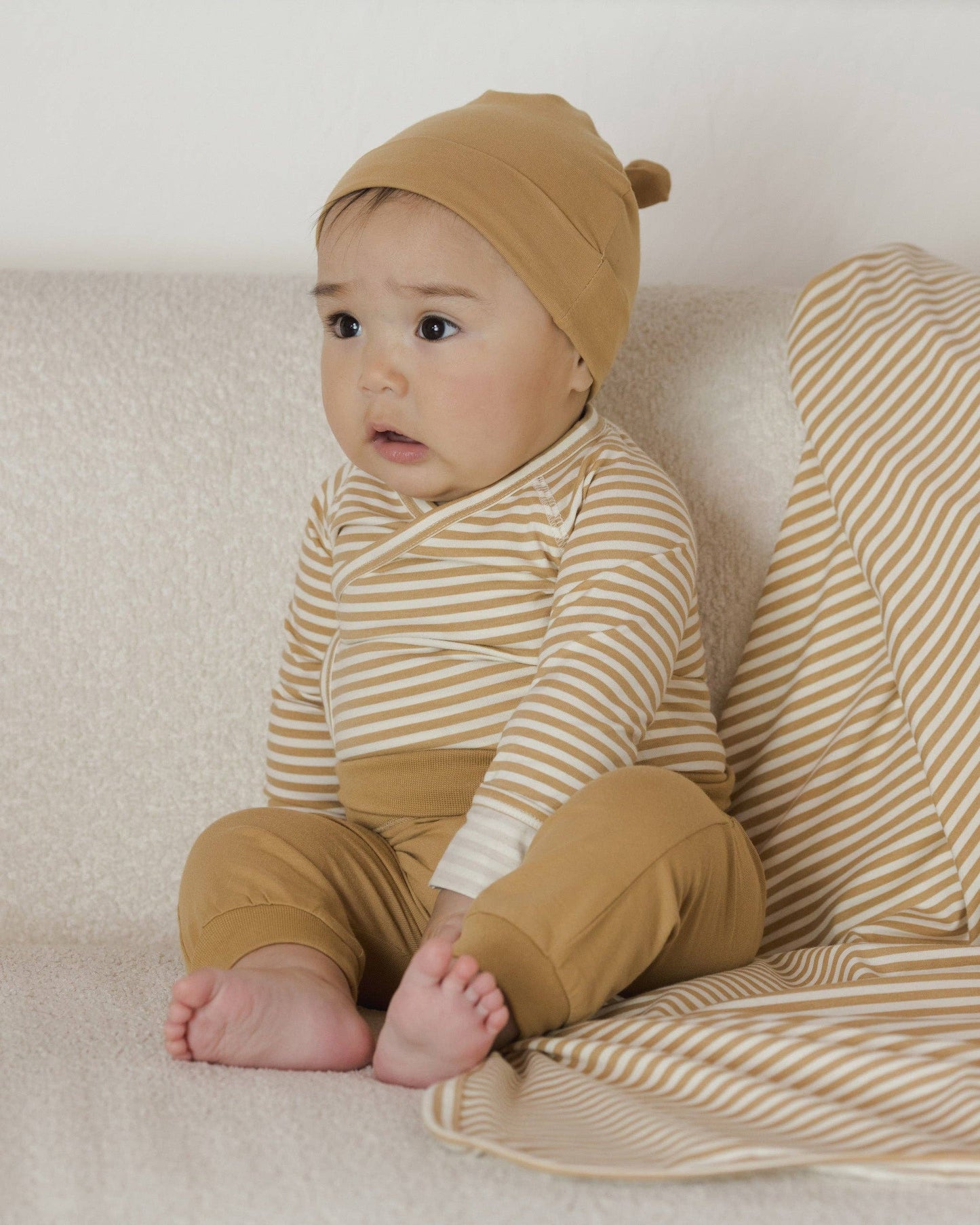 Baby Swaddle || Honey Stripe