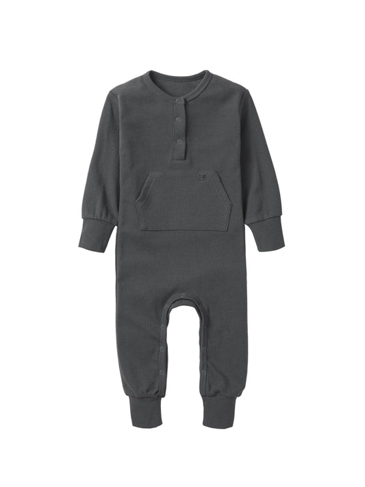Waffle Romper - Shadow