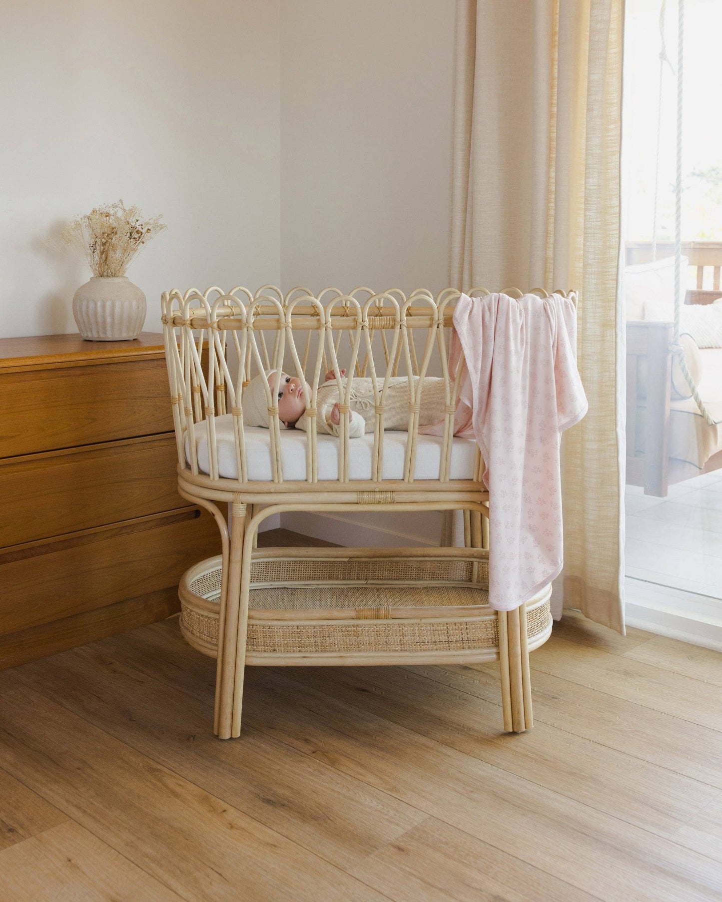 Modal Baby Swaddle || Pink Blossom