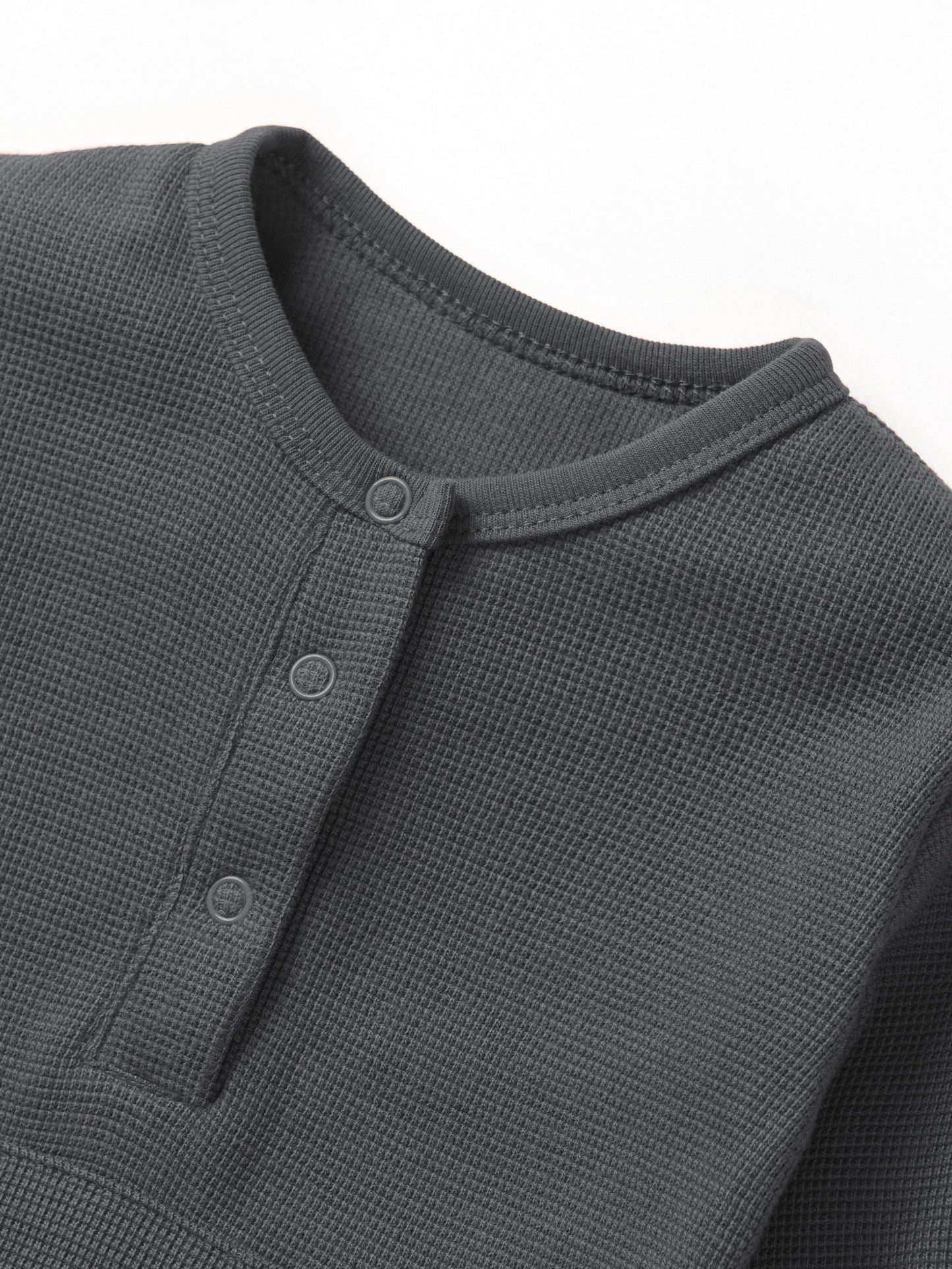 Waffle Romper - Shadow