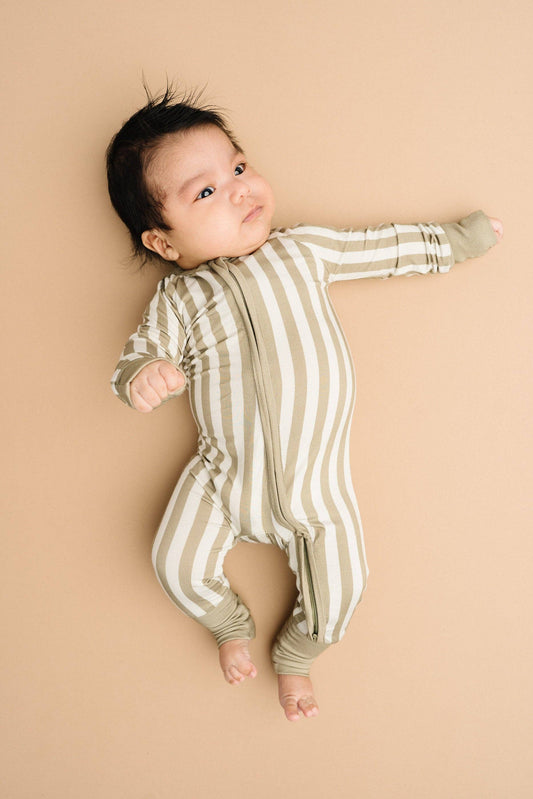 Olive Stripe Bamboo Sleeper