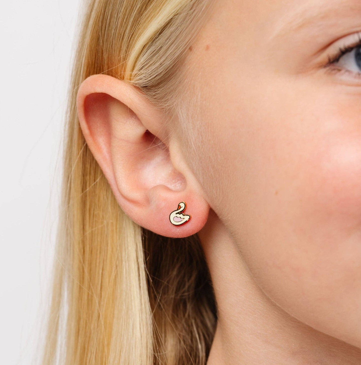 Swan Stud Earrings