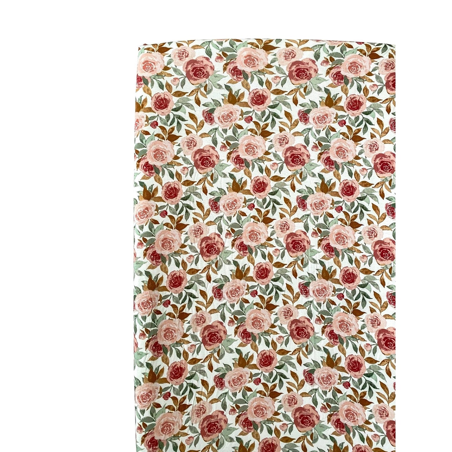 Bamboo Fitted Crib Sheet - Dusty Pink Floral