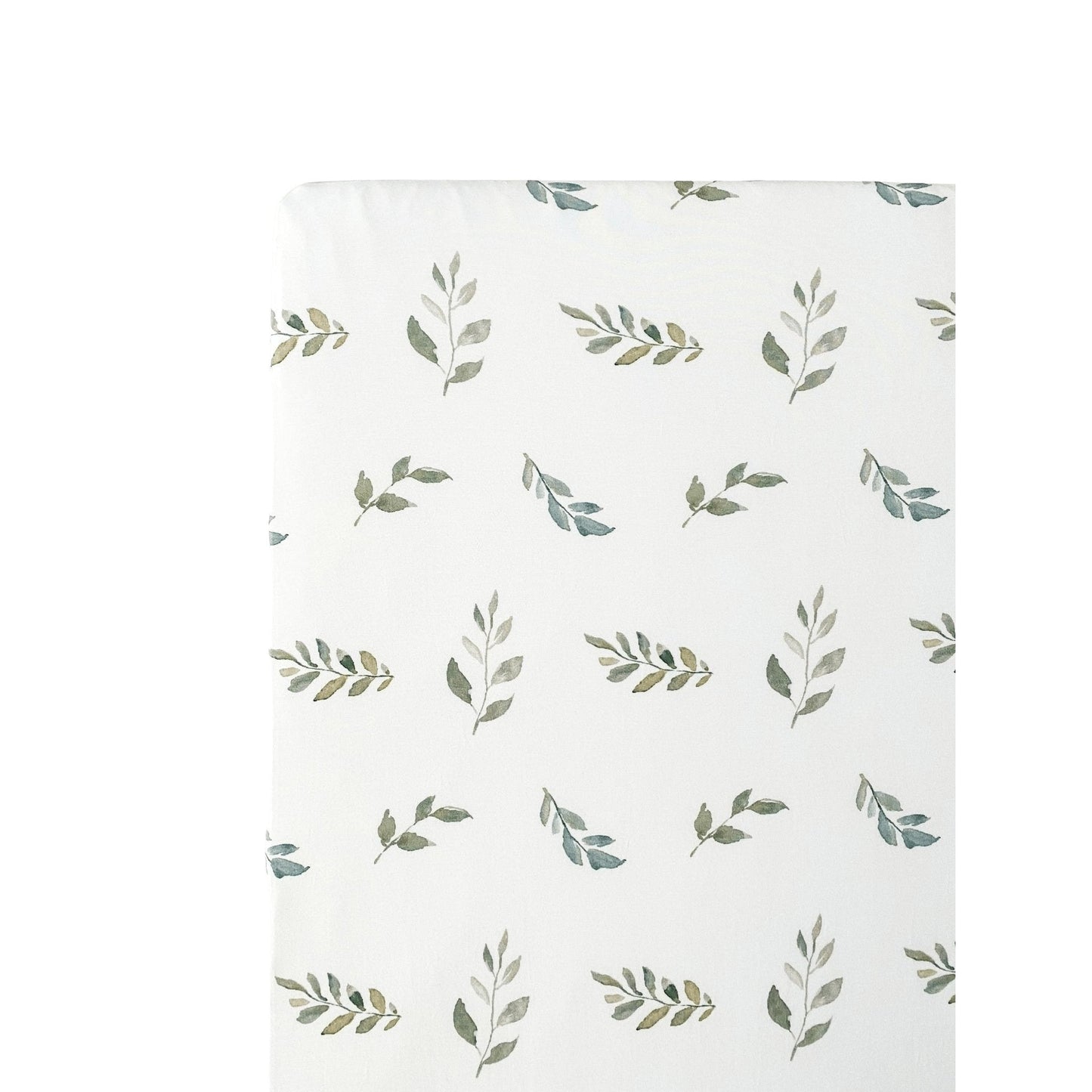 Bamboo Fitted Crib Sheet - Green Leaves