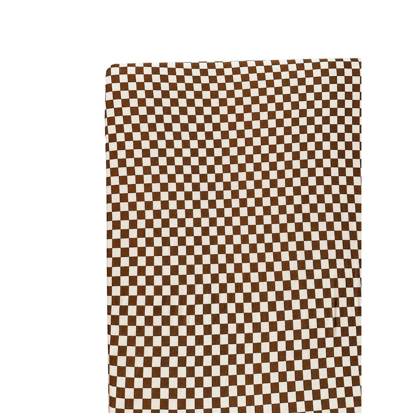 Bamboo Fitted Crib Sheet - Toffee Checkered