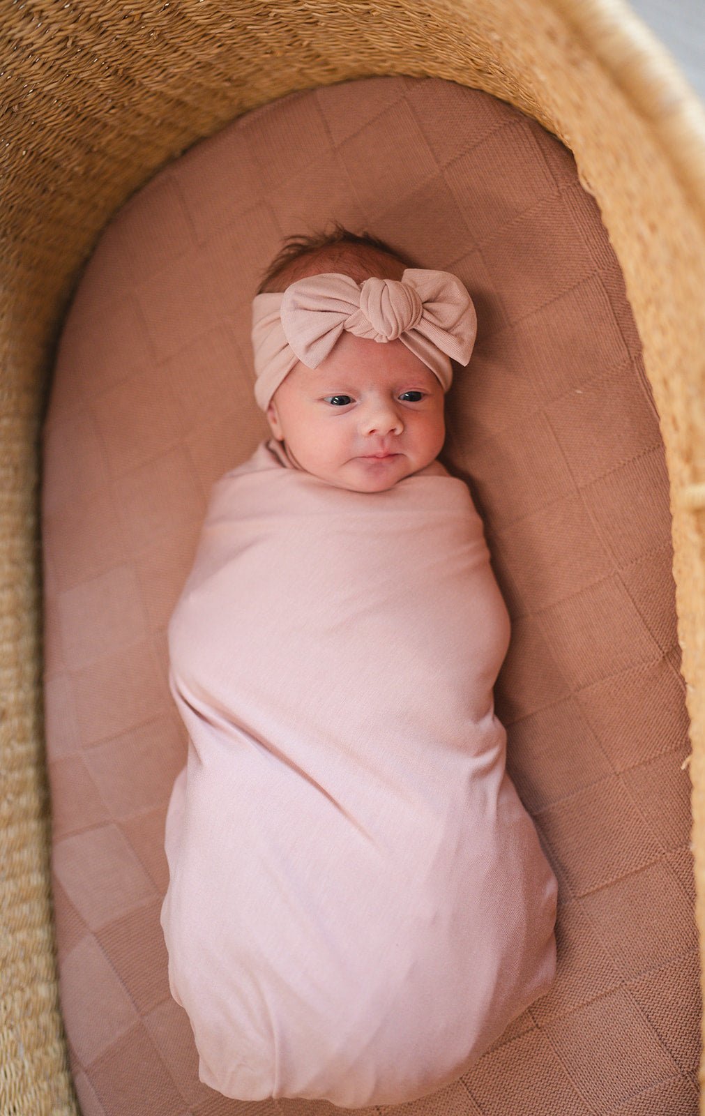 Bamboo Stretch Swaddle - Dusty Pink