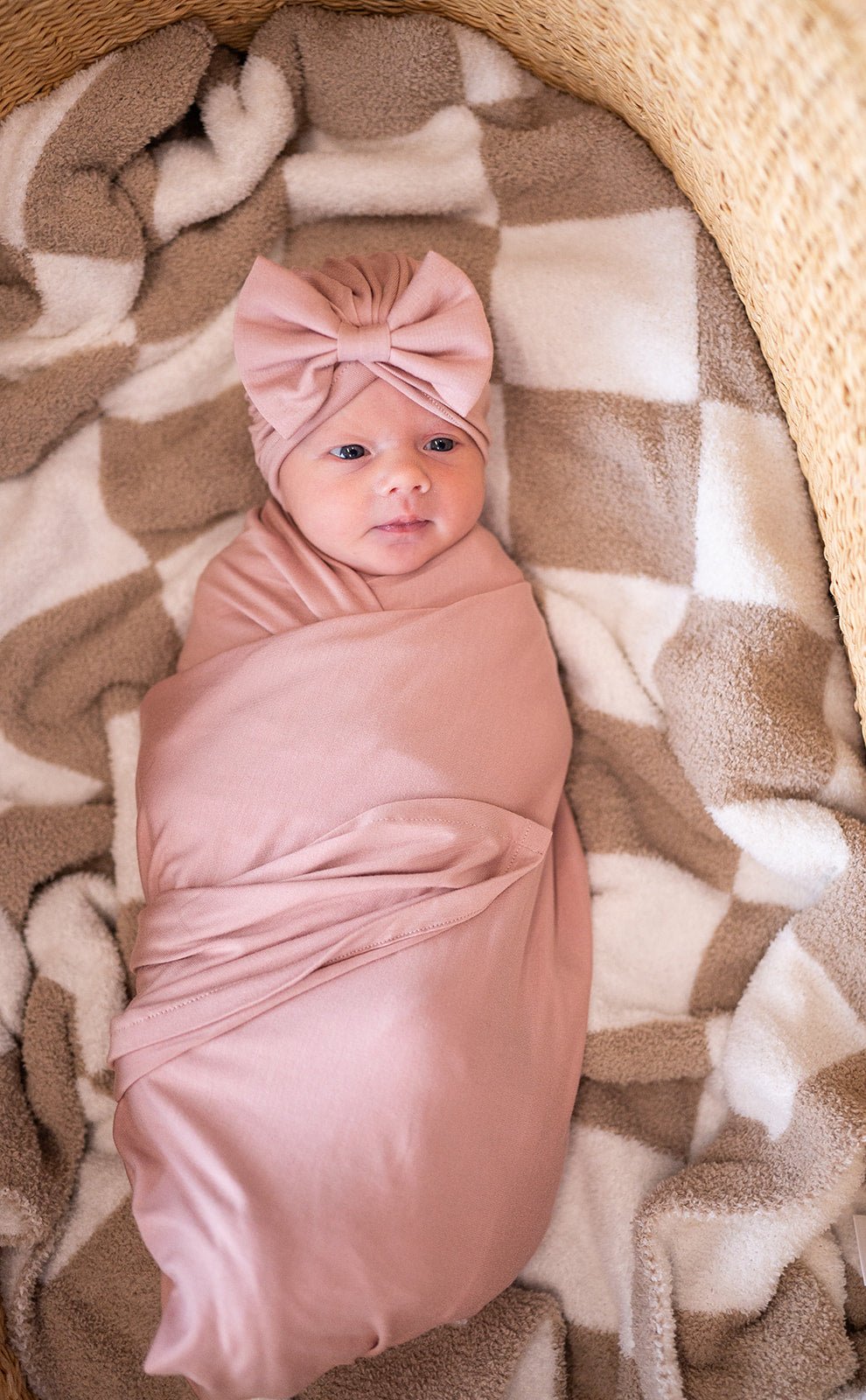 Bamboo Stretch Swaddle - Dusty Pink