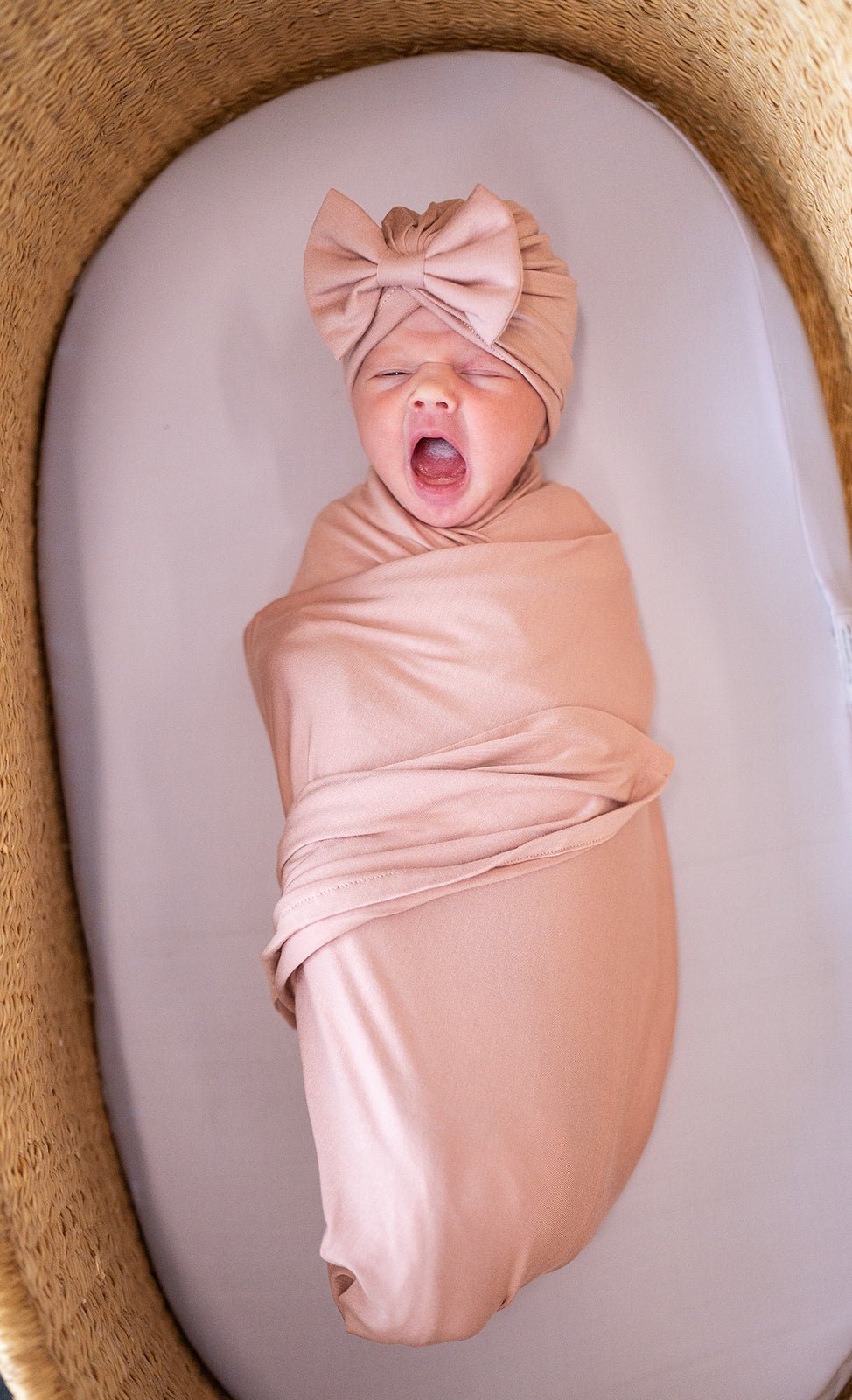 Bamboo Stretch Swaddle - Dusty Pink